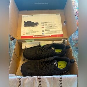 NWT in the box Reebok Black Sublite Cushion Work Shoes size 8